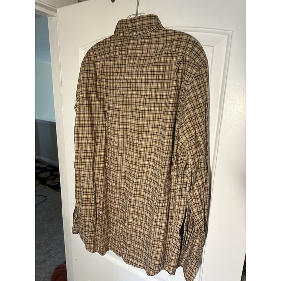 Vtg Polo Ralph Lauren Checked Cotton Poplin Button Down Long Sleeve Shirt, Sz L - Picture 2 of 4